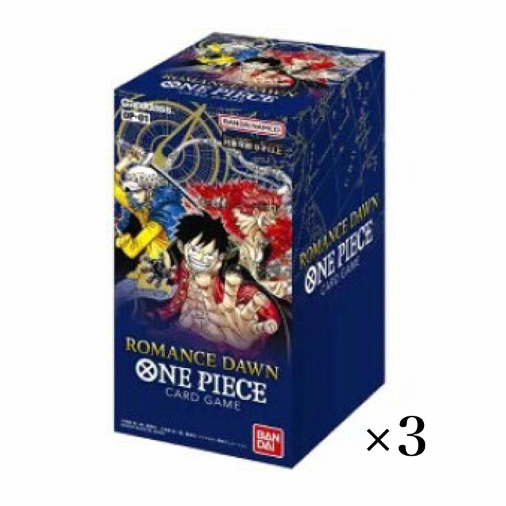BANDAI Carddass One Piece Card Game Romance Dawn OP-01 3BOX set