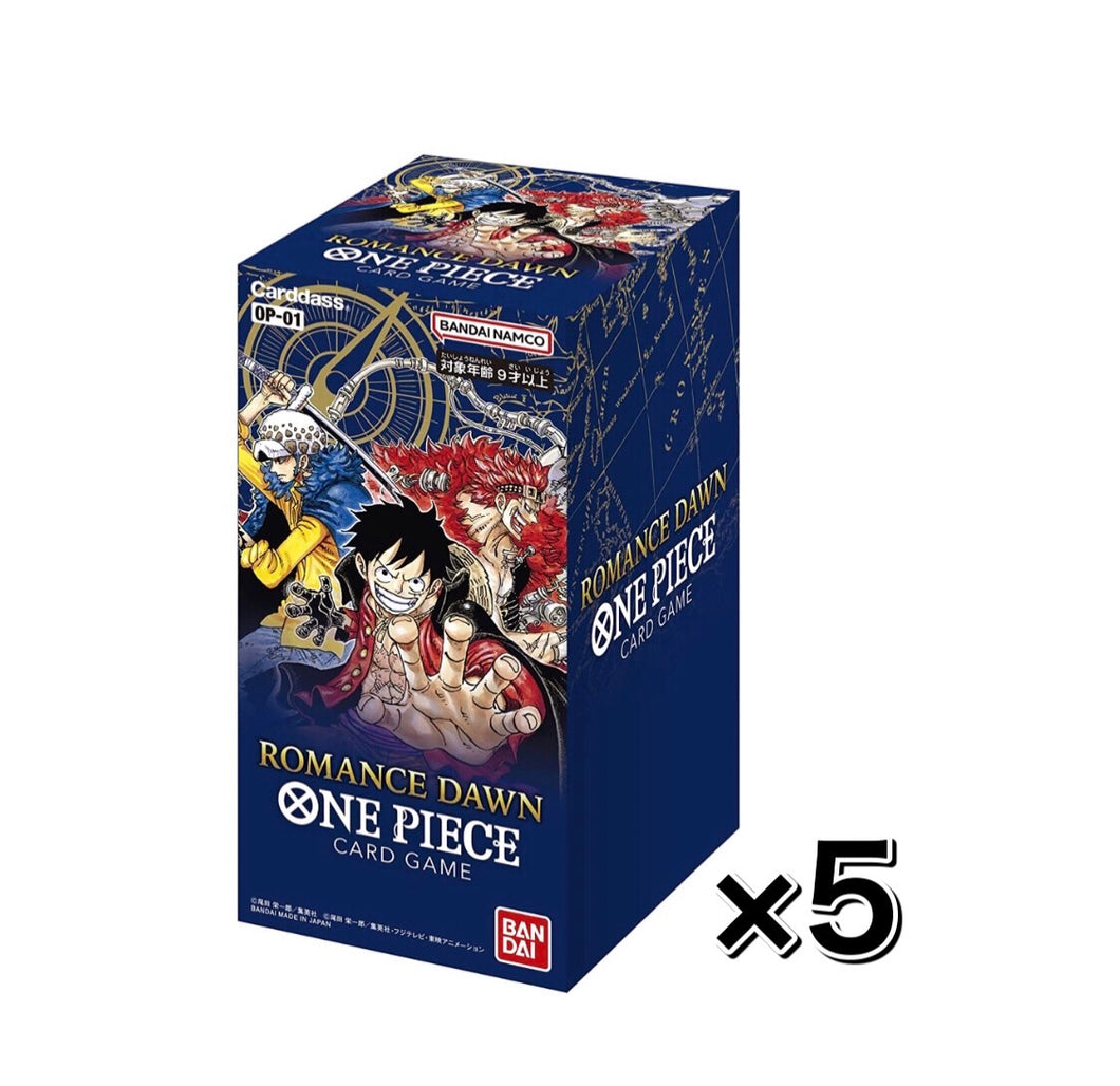 BANDAI Carddass One Piece Card Game Romance Dawn OP-01 5BOX set